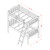 King Brand Wooden Bunk bed Twin/Twin 