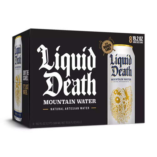 Liquid Death 100% Still Mountain Water [8ct/19.2oz]