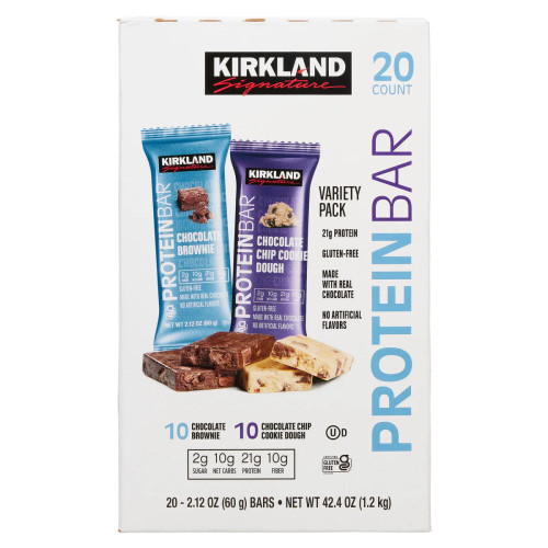 Kirkland Signature Protein Bar, Variety Pack [2.12 oz/20ct]
