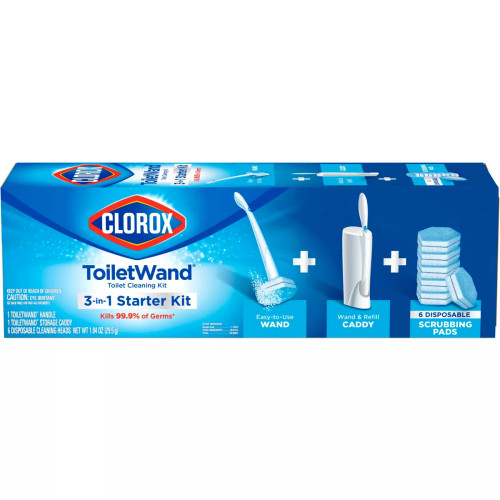 Clorox ToiletWand, Storage Caddy, Refill Cleaning System [1ct/6refill]