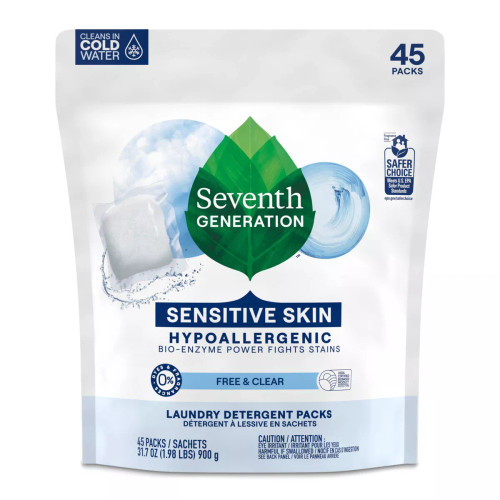 Seventh Generation Laundry Detergent Packs Free & Clear [45 ct]