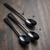 black spoons