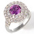 Pink Sapphire and Diamond Cocktail Ring in 18 KT White Gold Pink Sapphire and Diamond Cocktail Ring in 18 KT White Gold
