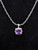 18 inch chain with lobster clasp; Amethyst center stone 8.17 cts - details below