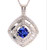 Tanzanite & Diamond Necklace (Pendant & Chain) in 18 KT White Gold 