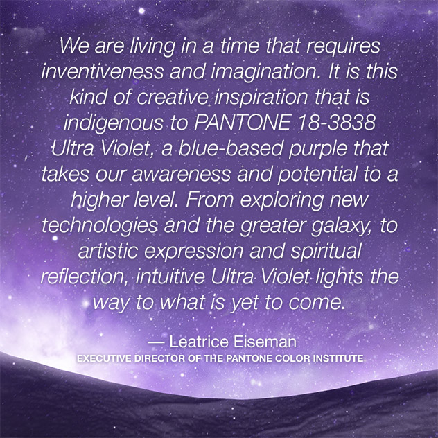 Pantone 2018 Color of the Year: Ultra Violet