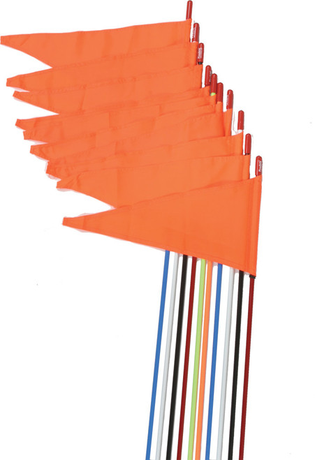 SAFETY FLAGS SPRING MOUNT WHITE 7' 10/PK
