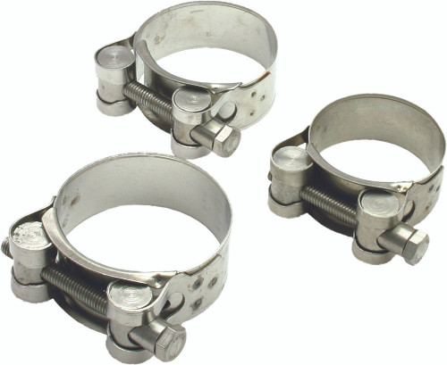 STAINLESS EXHAUST CLAMP 36MM-39MM