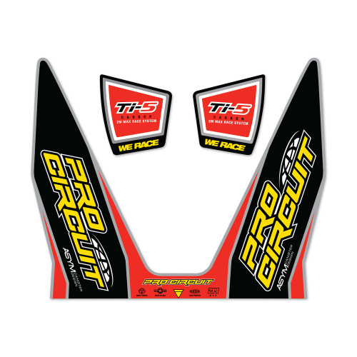 TI-5 DECALS REPLACEMENT MUFFLER STICKERS