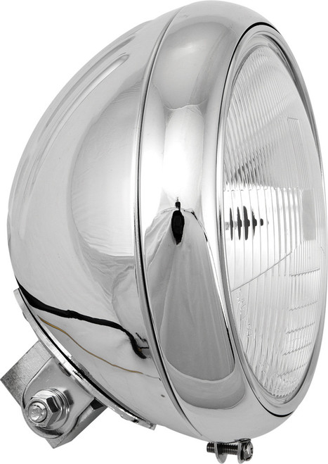 7" HEADLIGHT GROOVED 60/55W CHROME