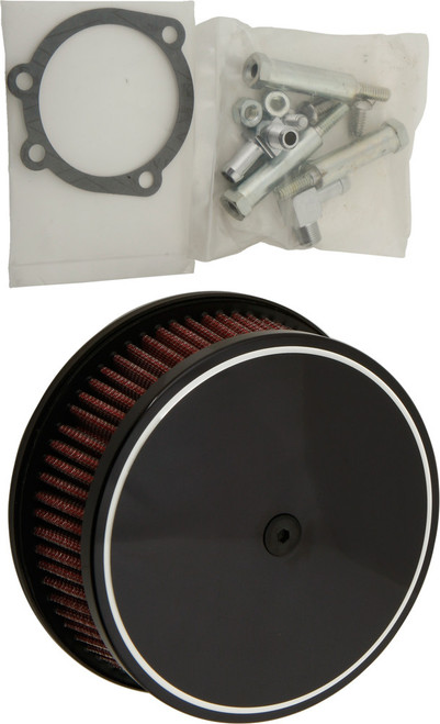 ROUND AIR CLEANER HP CLASSIC SMOOTH BLACK 5-7/8"