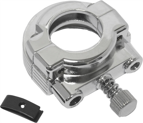 THROTTLE CLAMP SINGLE CABLE SCREW IN CHROME