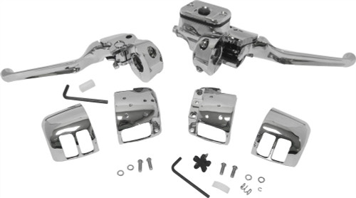COMP H/BAR CNTRLS 9/16 M/CYL W/O SWITCHES CHROME 96-06