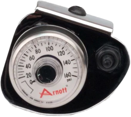PRESSURE GAUGE & BRACKET W/TOGGLE SWITCH CHROME