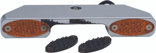 TURN SIGNAL BAR W/AMBER LED NARROW GLIDE CHR