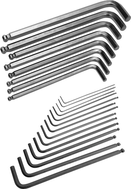 22 PC SAE/MET BALL END HEX SET