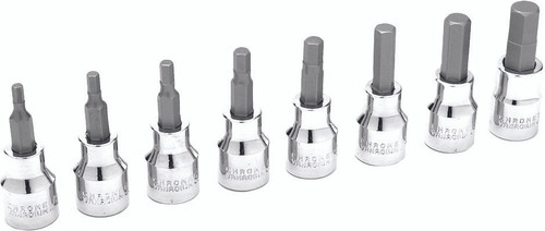 8 PC 3/8" SAE HEX BIT SET