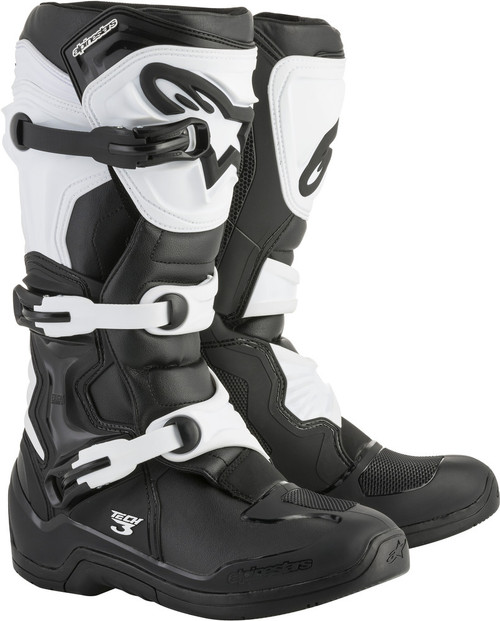 TECH 3 BOOTS BLACK/WHITE SZ 08