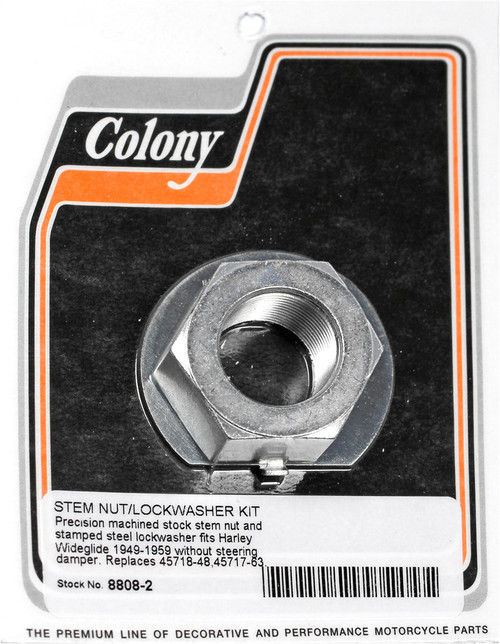 CHROME STEM NUT & LOCK WASHER KIT