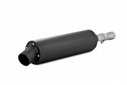 SINGLE SLIP-ON SYSTEM W/ UTILITY MUFFLER BLK YAM