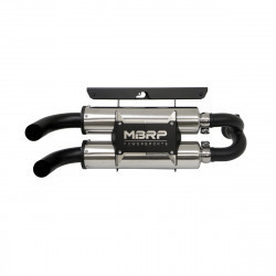 DUAL STACKED SLIP-ON SYSTEM W/ PERFORMANCE MUFFLER BLK TIP