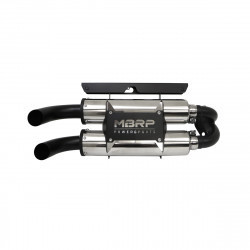 DUAL STACKED SLIP-ON SYSTEM W/ PERFORMANCE MUFFLER BLK TIP