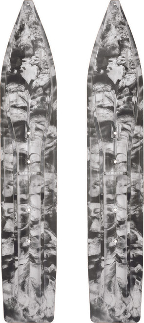 PR/ SLYDOG POWDERHOUND 8X SKI 8" BLK/WHT SWIRL