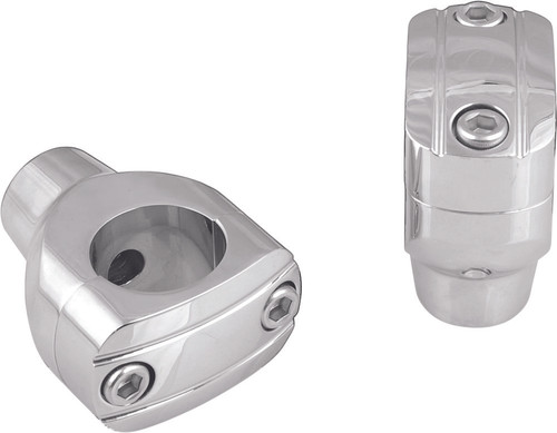 2" GROOVED CHROME RISERS