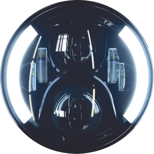 HIGH DEFINITION 7" LED HEADLIG PARTIAL HALO BLACK