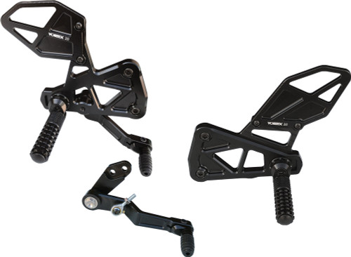 REAR SET COMPLETE BLK SUZ