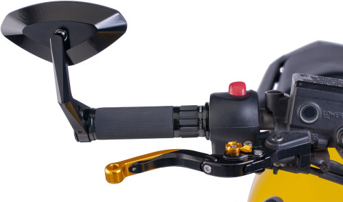 MIRROR HI-TECH BAR-END L/R BLACK