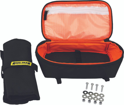 REAR FENDER BAG WITH TOOL ROLL 3L BLACK