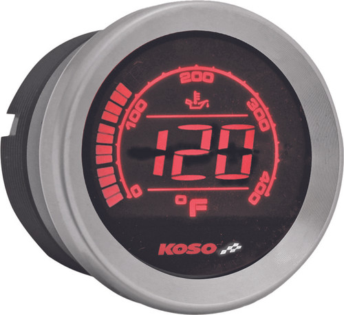 HD-02T 2'' OIL TEMP GAUGE SILVER BEZEL
