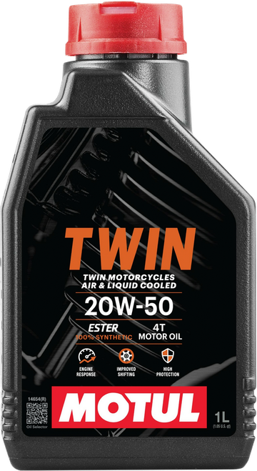 MOTUL TWIN 100% SYN OIL 20W50 1QT