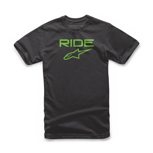RIDE 2.0 TEE BLACK/GREEN MD