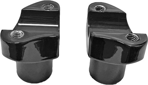 H-BAR RISERS 2" STRAIGHT BLACK