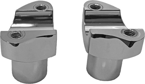 H-BAR RISERS 2" STRAIGHT CHROME