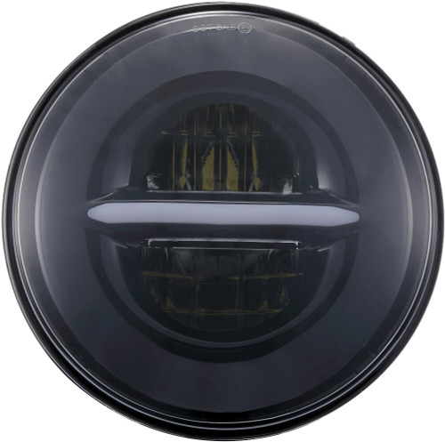 CLASSIC LED HEADLIGHT 7" W/DRL BLACK