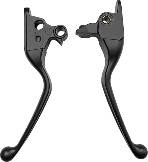 SMOOTH LEVER SET BLACK FLH/FLT 08-13 W/CABLE CLUTCH