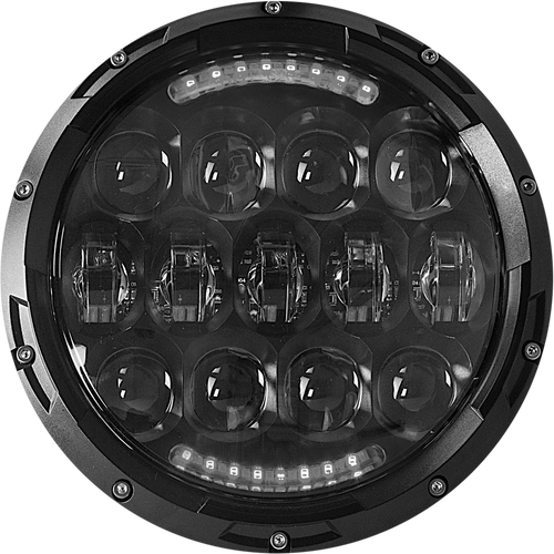 HEADLIGHT 7" BLACK