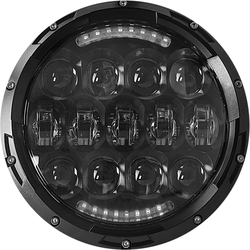 HEADLIGHT 7" BLACK