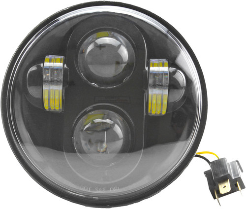 HEADLIGHT 5.75" BLACK