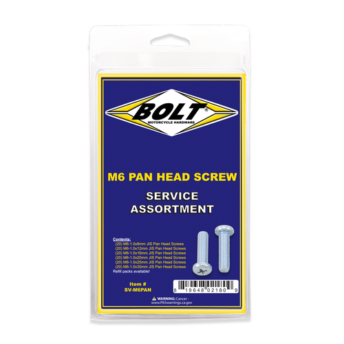 M6 PAN HEAD PHILLIPS ASSORTMENT 120 PIECE KIT