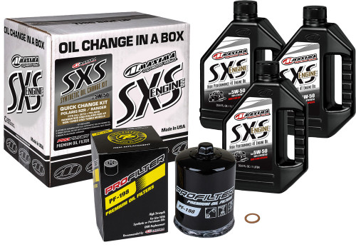 SXS OIL QUICK CHANGE KIT 5W50 WITH BLACK OIL FILTER