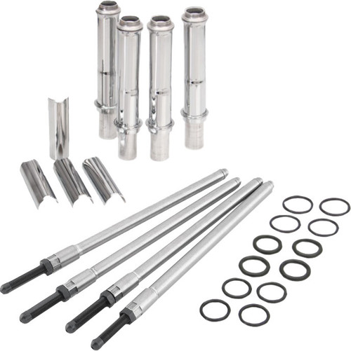 SPEEDY PUSHROD KIT W/COVERS CHROME, M8 17-24 (EXC.VVT)