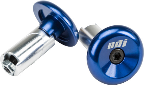 ALUMINUM BAR END PLUGS BLUE