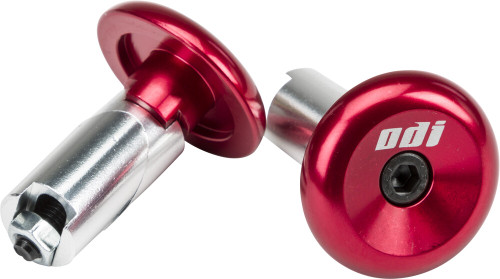 ALUMINUM BAR END PLUGS RED