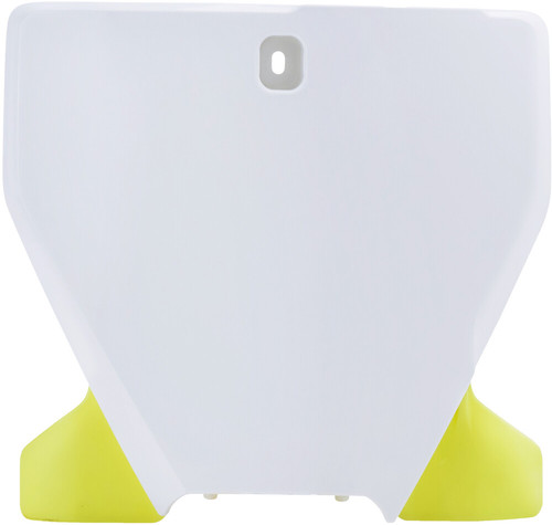 FRONT NUMBER PLATE WHITE/YELLOW