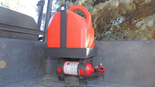 FIRE EXTINGUISHER AND SPARE FUEL BED MOUNT POL
