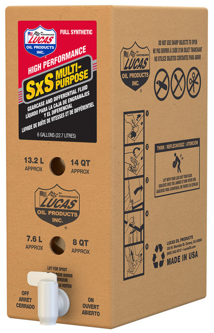 SXS GEAR CASE OIL 6GAL BIB